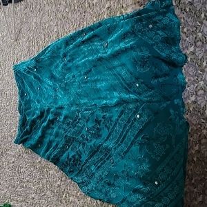 Sheer burn out velvet maxi skirt with full lining!